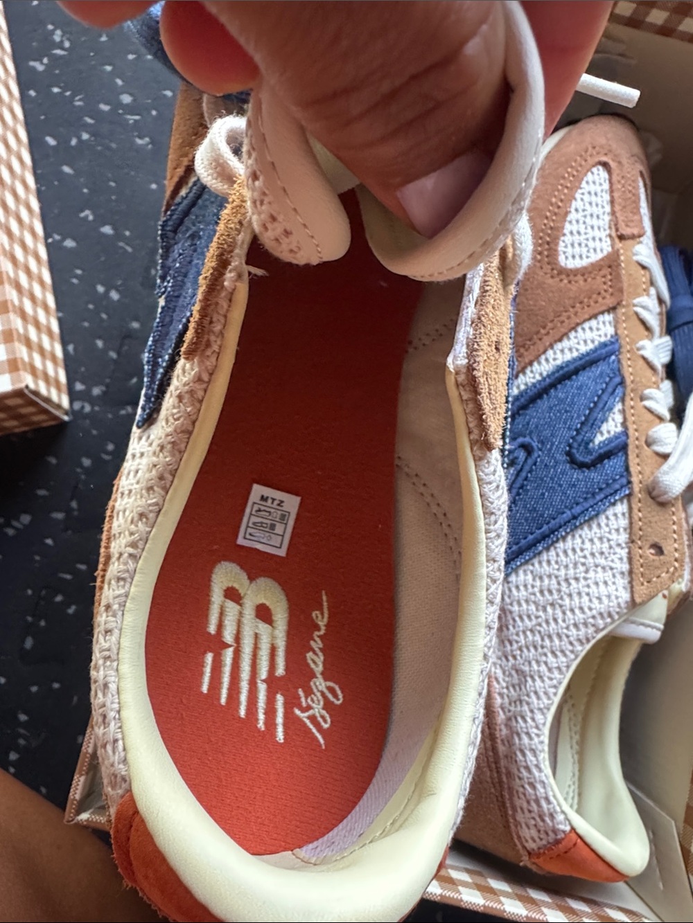 Sezane Sézane X New Balance Ecru / Brown - Size US 8 unisex please see chart - Picture 7 of 9